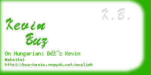 kevin buz business card